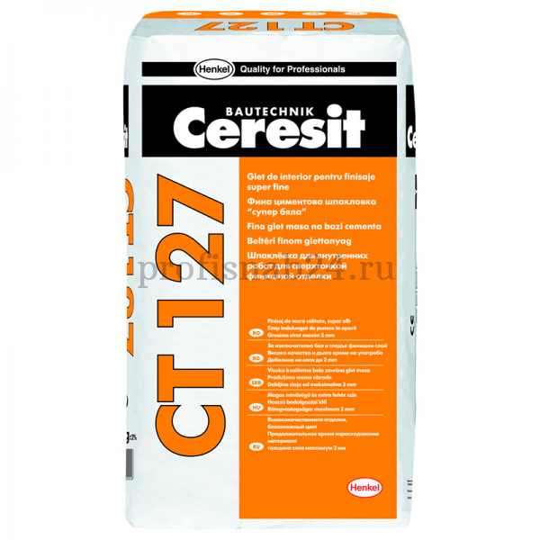 Шпаклевка полимерная "Церезит" CT 127 для внутренних работ (Ceresit) 25кг