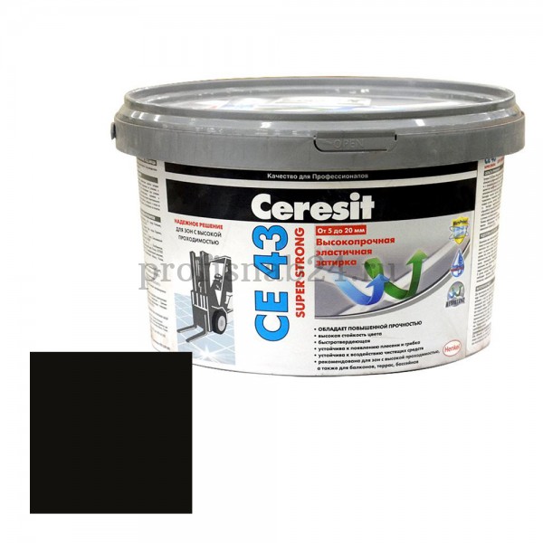 Затирка высокопрочная "Церезит" Ceresit CE43 2кг (графит)