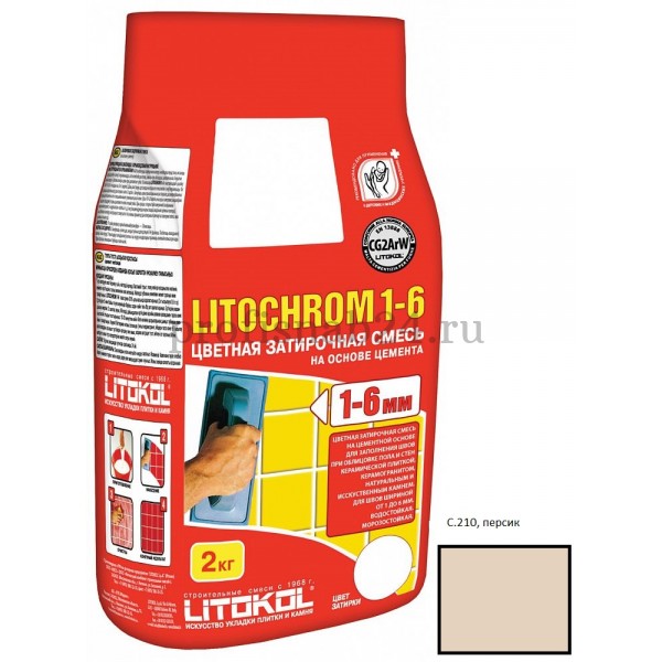 Затирка "Литокол" Litochrom 1-6 C.210 персик (Litokol) 2 кг
