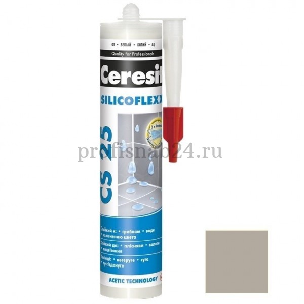 Затирка силиконовая "Церезит" Ceresit CS 25 280мл (серый)