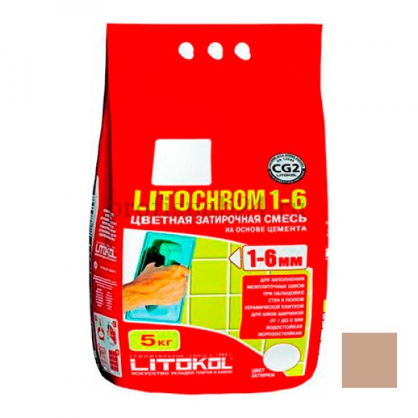 Затирка "Литокол" Litochrom 1-6 C.80 карамель (Litokol) 5 кг