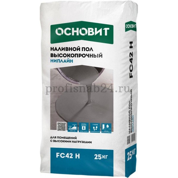 Наливной пол на цементной основе "Основит" Ниплайн FC42 H высокопрочный (3-30мм) 25кг оптом в Москве