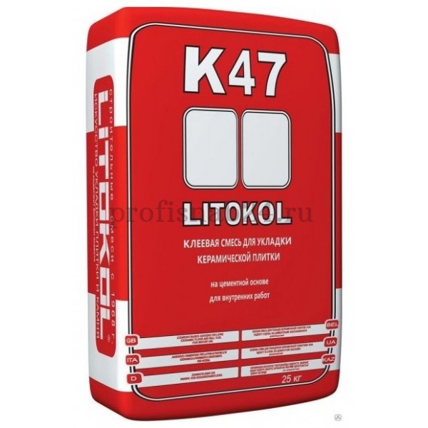 Клей для плитки "Литокол" LitoKol К47 25 кг оптом в Москве