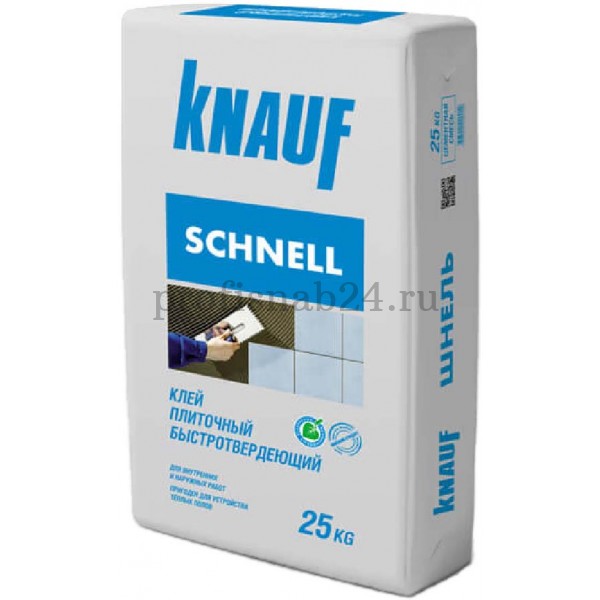 Клей для плитки "Кнауф" Knauf Шнель быстротвердеющий 25кг