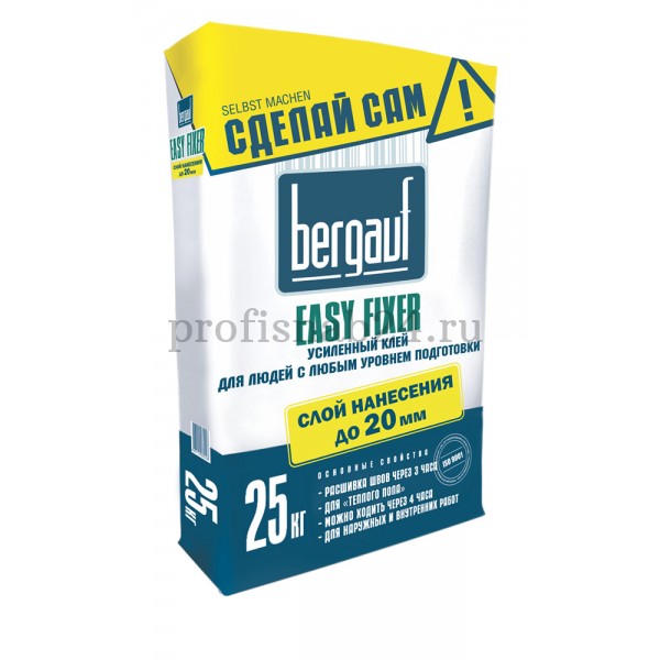 Клей для плитки "Бергауф" Bergauf Easy Fixer быстротвердеющий 25 кг