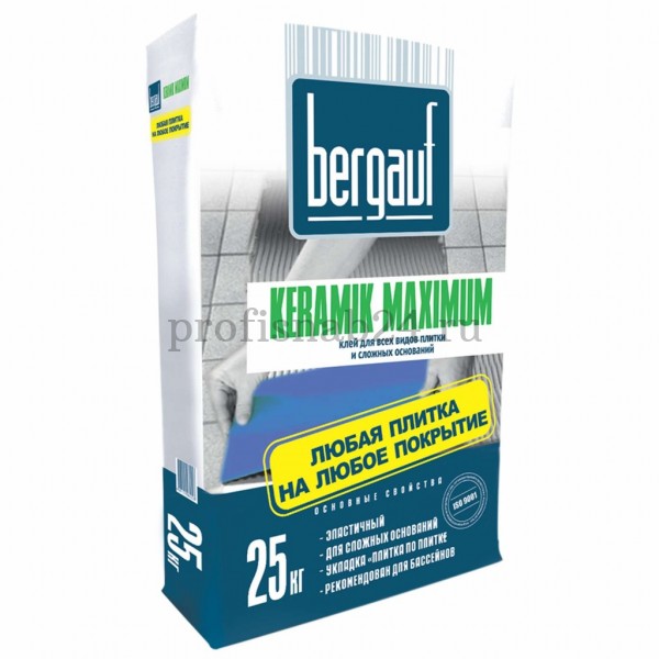 Клей для сложных оснований "Бергауф" Bergauf Keramik Maximum, 25 кг оптом в Москве