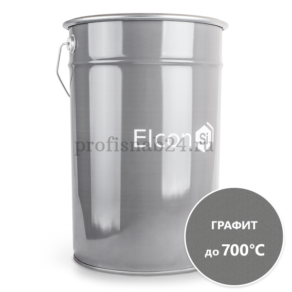 Эмаль термостойкая антикоррозионная "Элкон" Elcon до 700°C (графит) 25кг