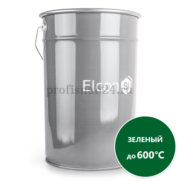 Эмаль термостойкая антикоррозионная "Элкон" Elcon до 600°C (зеленая) 25кг