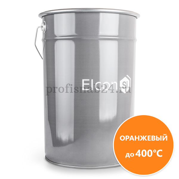 Эмаль термостойкая антикоррозионная "Элкон" Elcon до 400°C (оранжевая) 25кг