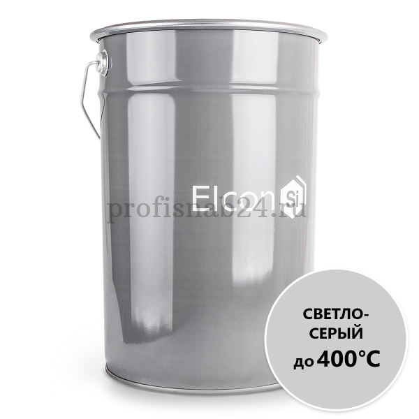 Эмаль термостойкая антикоррозионная "Элкон" Elcon до 400°C (серая) 25кг
