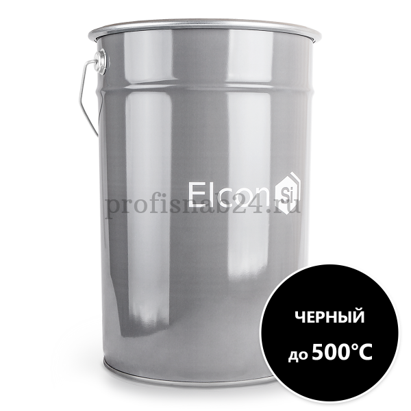 Эмаль термостойкая антикоррозионная "Элкон" Elcon до 500°C (чёрная) 25кг