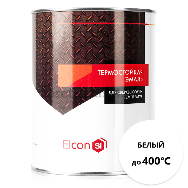 Эмаль термостойкая антикоррозионная "Элкон" Elcon до 400°C (белая) 0,8кг