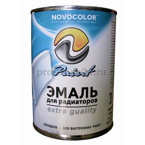 Эмаль для радиаторов отопления "Новоколор" NOVOCOLOR алкидная (белая) 0,9 кг