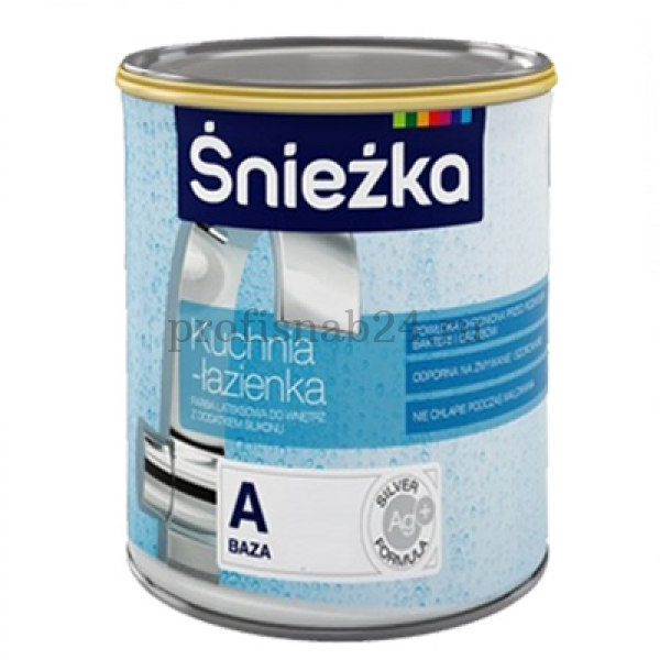 Краска для кухни и ванной "Снежка" Sniezka "Кухня-ванная" латексная, матовая (снежнобелая, база А) 0,94л