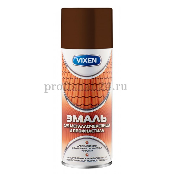 Эмаль для металлочерепицы и профнастила "Виксен" VIXEN (шоколадно-коричневая, RAL 8017) флакон с кисточкой 10мл оптом в Москве